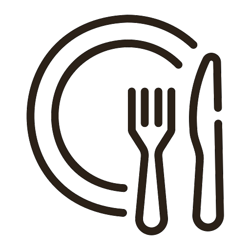Plate and cutlery illustration